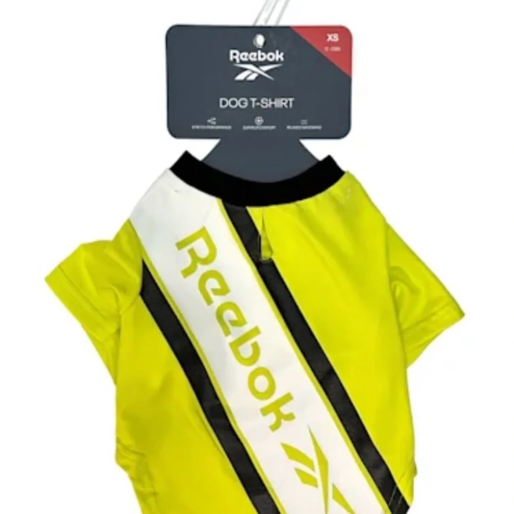 NWT neon Reebok dog tee t-shirt M